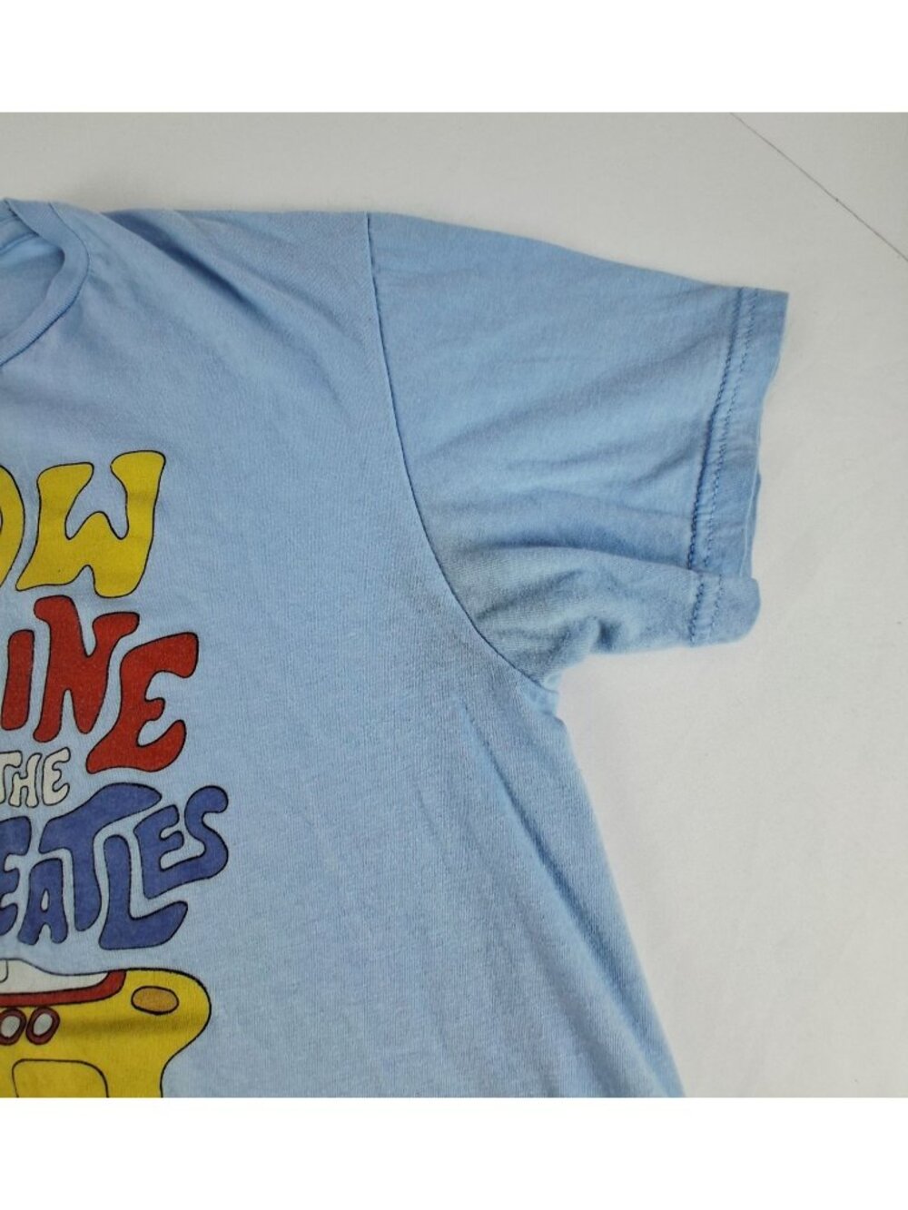The Beatles Yellow Submarine Graphic T-Shirt Blue Medium Retro Band Tee - Picture 9 of 9